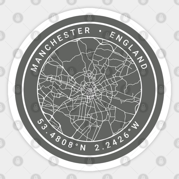 Manchester Map Sticker by Ryan-Cox